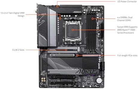 GIGABYTE B650M AORUS Elite AX  AM5/ LGA 1718/ AMD B650/ Micro ATX/ 5 Year Warranty/ DDR5/ 2  M 2/ PCIe 5 0/ USB 3 2 Gen2X2 Type C/Intel 2 5GbE LAN/Q Flash Plus/EZ Latch/Gaming Motherboard 