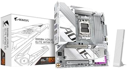 GIGABYTE B650M AORUS Elite AX  AM5/ LGA 1718/ AMD B650/ Micro ATX/ 5 Year Warranty/ DDR5/ 2  M 2/ PCIe 5 0/ USB 3 2 Gen2X2 Type C/Intel 2 5GbE LAN/Q Flash Plus/EZ Latch/Gaming Motherboard 