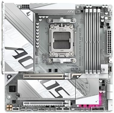 GIGABYTE B650M AORUS Elite AX  AM5/ LGA 1718/ AMD B650/ Micro ATX/ 5 Year Warranty/ DDR5/ 2  M 2/ PCIe 5 0/ USB 3 2 Gen2X2 Type C/Intel 2 5GbE LAN/Q Flash Plus/EZ Latch/Gaming Motherboard 