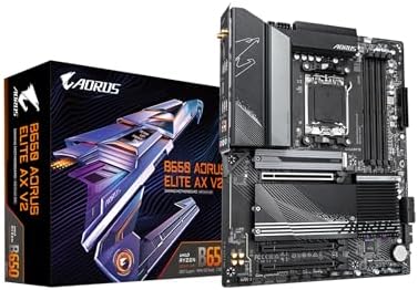GIGABYTE B650M AORUS Elite AX  AM5/ LGA 1718/ AMD B650/ Micro ATX/ 5 Year Warranty/ DDR5/ 2  M 2/ PCIe 5 0/ USB 3 2 Gen2X2 Type C/Intel 2 5GbE LAN/Q Flash Plus/EZ Latch/Gaming Motherboard 