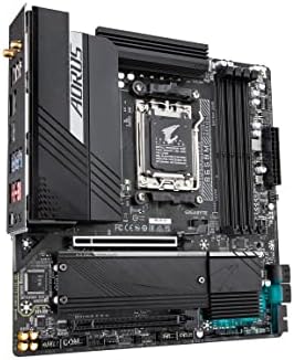 GIGABYTE B650M AORUS Elite AX AMD AM5 mATX Motherboard  Support Ryzen 9000/8000/7000 Series  DDR5  12 2 2 Power Phase  PCIe 5 0 M 2  USB C 3 2 Gen 2  WIFI6E  2 5GbE  EZ Latch  Q Flash  RGB Fusion