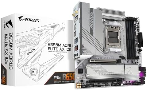 GIGABYTE B650M AORUS Elite AX AMD AM5 mATX Motherboard  Support Ryzen 9000/8000/7000 Series  DDR5  12 2 2 Power Phase  PCIe 5 0 M 2  USB C 3 2 Gen 2  WIFI6E  2 5GbE  EZ Latch  Q Flash  RGB Fusion