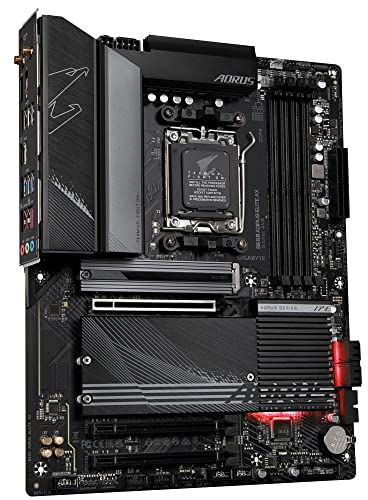GIGABYTE B650 AORUS Elite AX AM5/LGA 1718/ AMD B650/ATX/ 5 Year Warranty/DDR5/ M 2/ PCIe 5 0/USB 3 2 Gen2X2 Type C/WiFi 6E/2 5GbE LAN/Q Flash Plus/EZ Latch/Gaming Motherboard