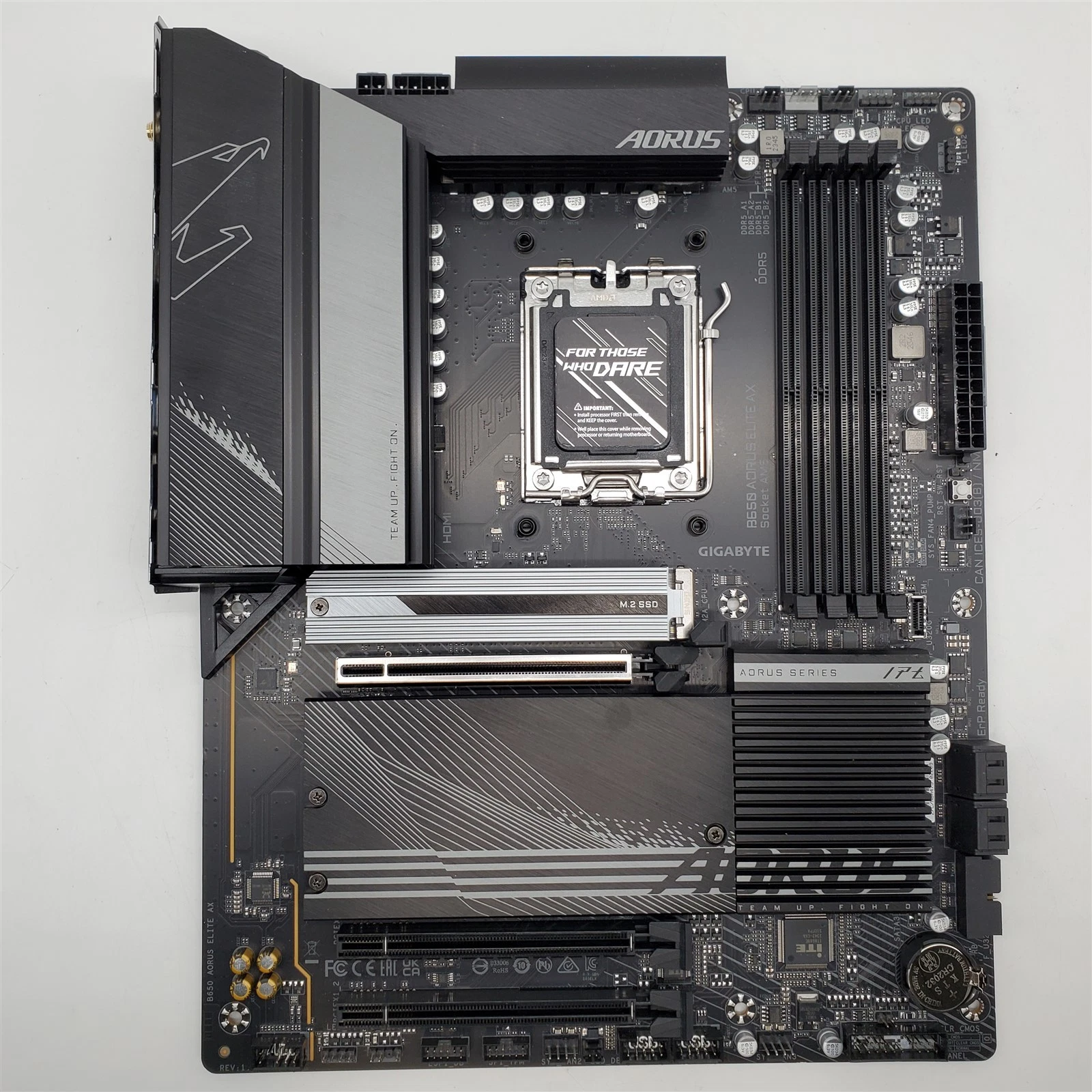 GIGABYTE B650 AORUS Elite AX AMD B650 ATX Motherboard  DDR5  PCIe 5 0  WiFi 6E