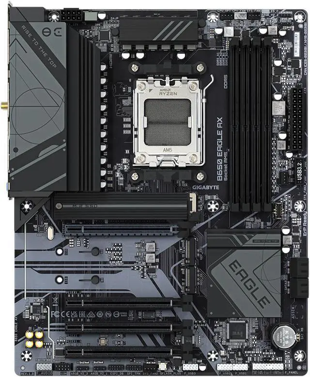 GIGABYTE B650 EAGLE AX AM5 LGA 1718 AMD B650 ATX, DDR5 Triple M.2, PCIe 5.0, USB 3.2 Gen2x2 Tipo-C, AMD Wi-Fi 6E, Realtek GbE LAN