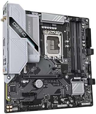 GIGABYTE B760M Gaming Plus WiFi DDR4 LGA 1700 Intel B760 M ATX Motherboard with DDR4  2  M 2  PCIe 4 0  Front USB 3 2 Gen 1 Type C  WiFi 6 GbE LAN  Q Flash Plus  PCIe EZ Latch