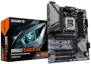 GIGABYTE B850M Eagle WIFI6E ICE AMD AM5 Motherboard  M ATX  DDR5  2X M 2  PCIe 5 0  USB C  USB 3 2 Gen 2  WIFI6E  2 5GbE LAN  EZ Latch  Wi Fi EZ Plug