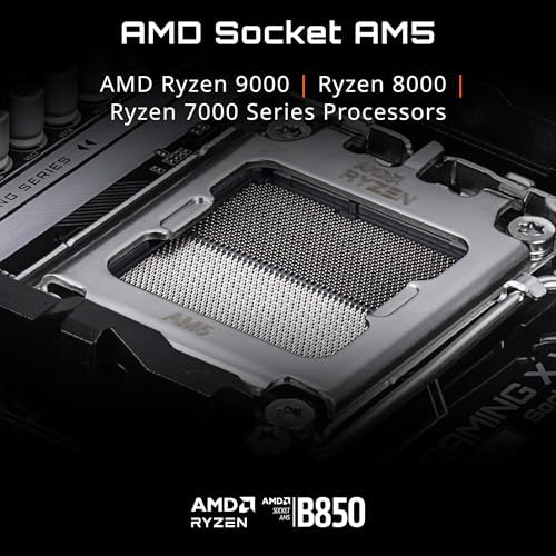 GIGABYTE B850 AI TOP AMD AM5 LGA 1718 Motherboard  ATX  DDR5  3X M 2  PCIe 5 0  USB C  WIFI7  10GbE LAN  EZ Latch  5 Year Warranty