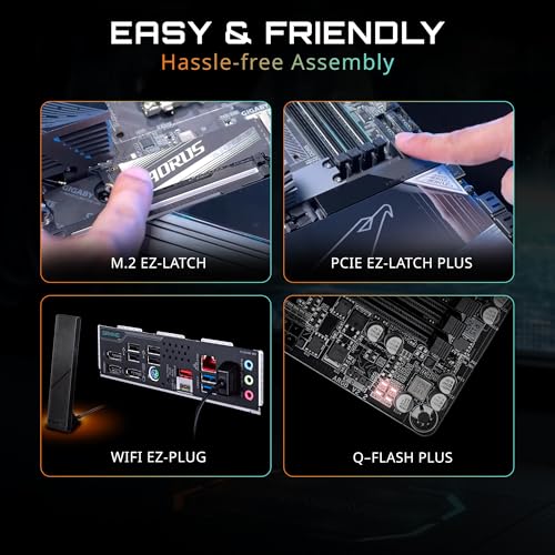 GIGABYTE B850 AORUS Elite WIFI7 ICE AMD AM5 LGA 1718 Motherboard ATX DDR5 3X M 2 PCIe 5 0 USB C WIFI7 2 5GbE LAN EZ Latch 5 Year Warranty