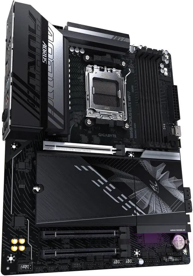 GIGABYTE B850 AORUS ELITE WIFI7 AMD AM5 LGA 1718 Motherboard  ATX  DDR5  3x M 2  PCIe 5 0  USB C  WIFI7  2 5GbE LAN  EZ Latch 5 Year Warranty