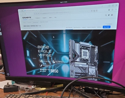 GIGABYTE B850 EAGLE WIFI6E ATX AMD AM5 DDR5 Gaming Motherboard Wi Fi RGB