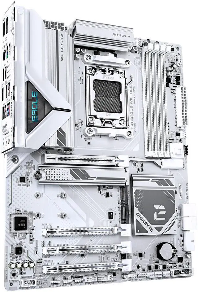 GIGABYTE B850 EAGLE WIFI7 ICE AMD AM5 LGA 1718 Motherboard  ATX  DDR5  3x M 2  PCIe 5 0  USB C  WIFI7  2 5GbE LAN  EZ Latch