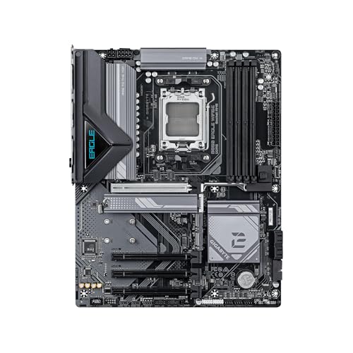 GIGABYTE B850 Eagle WIFI6E AMD AM5 LGA 1718 Motherboard  ATX  DDR5  3X M 2  PCIe 5 0  USB C  WIFI6E  1GbE LAN  EZ Latch  5 Year Warranty