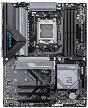 GIGABYTE B850 Eagle WIFI6E AMD AM5 LGA 1718 Motherboard  ATX  DDR5  3X M 2  PCIe 5 0  USB C  WIFI6E  1GbE LAN  EZ Latch  5 Year Warranty