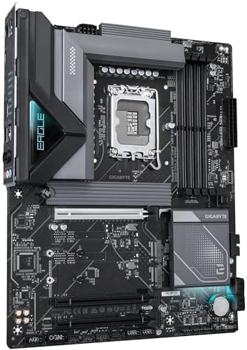 GIGABYTE B860 Eagle WIFI6E Intel Core Ultra  Series 2  LGA 1851 Motherboard  ATX  DDR5  3X M 2  PCIe 5 0  USB C  WIFI6E  2 5GbE LAN  EZ Latch