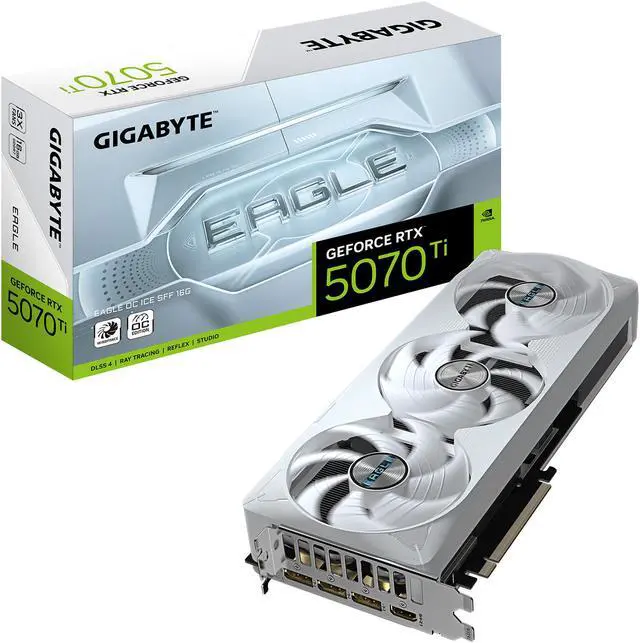 GIGABYTE Eagle GeForce RTX 5070 Ti 16GB GDDR7 PCI Express 5 0 ATX Graphics Card GV N507TEAGLEOC ICE 16GD