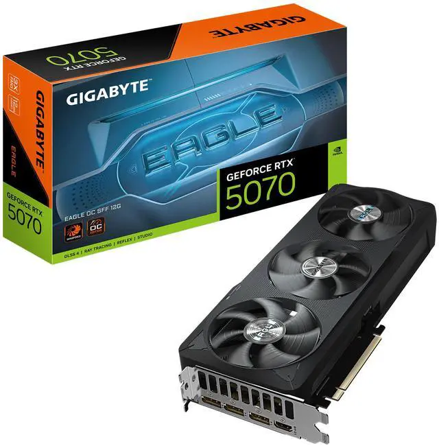 GIGABYTE Eagle GeForce RTX 5070 12GB GDDR7 PCI Express 5 0 ATX Graphics Card GV N5070EAGLE OC 12GD