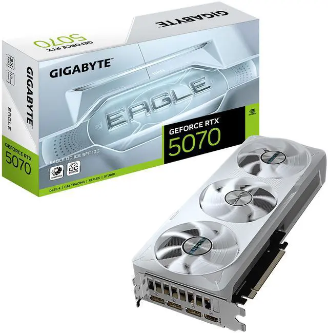 GIGABYTE Eagle GeForce RTX 5070 12GB GDDR7 PCI Express 5 0 ATX Graphics Card GV N5070EAGLEOC ICE 12GD