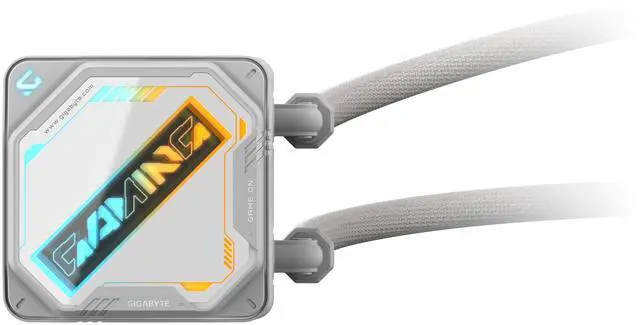 GIGABYTE GAMING 240 ICE liquid CPU Cooler  240mm Radiator with 2x 120mm low noise ARGB Fans  compatible with Intel LGA 1851  1700  115X  1200  and AMD AM5  AM4  GIGABYTE GAMING 240 ICE 