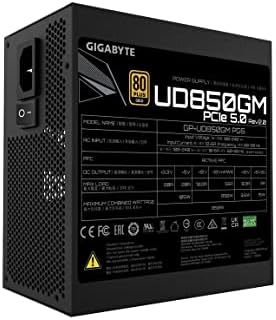 GIGABYTE GP UD850GM PG5 Rev2 0   PCIe5 0 Ready   ATX3 0 850W 80 Plus Gold Certified   Fully Modular Power Supply