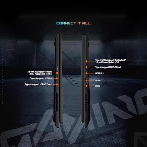 GIGABYTE Gaming A18 Gaming Laptop   165Hz 2560x1600 WQXGA   NVIDIA GeForce RTX 5070   AMD Ryzen 7 260 1TB SSD with 32GB DDR5 RAM   Windows 11 Home   Black Steel