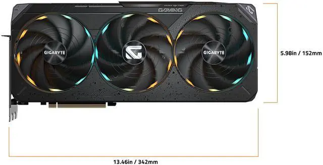 GIGABYTE Gaming GeForce RTX 5090 32GB GDDR7 PCI Express 5 0 ATX Graphics Card GV N5090GAMING OC 32GD