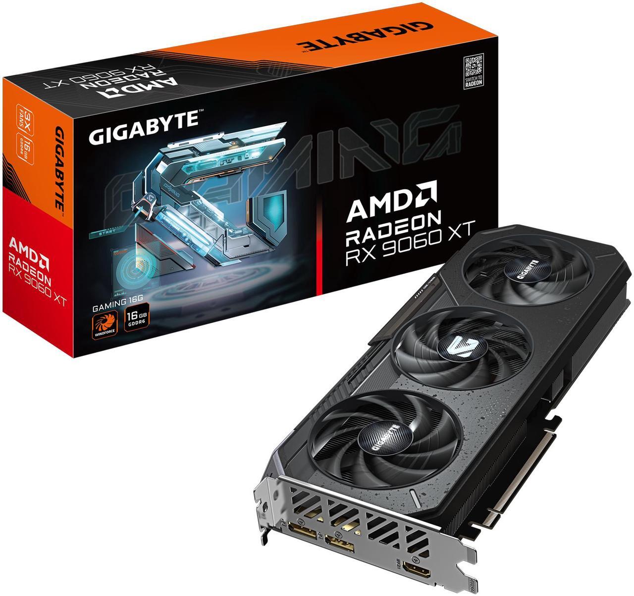 GIGABYTE Gaming Radeon RX 9060 XT 16GB GDDR6 PCI Express 5 0 x16 ATX Graphics Card GV R9060XTGAMING 16GD RX 9060XT