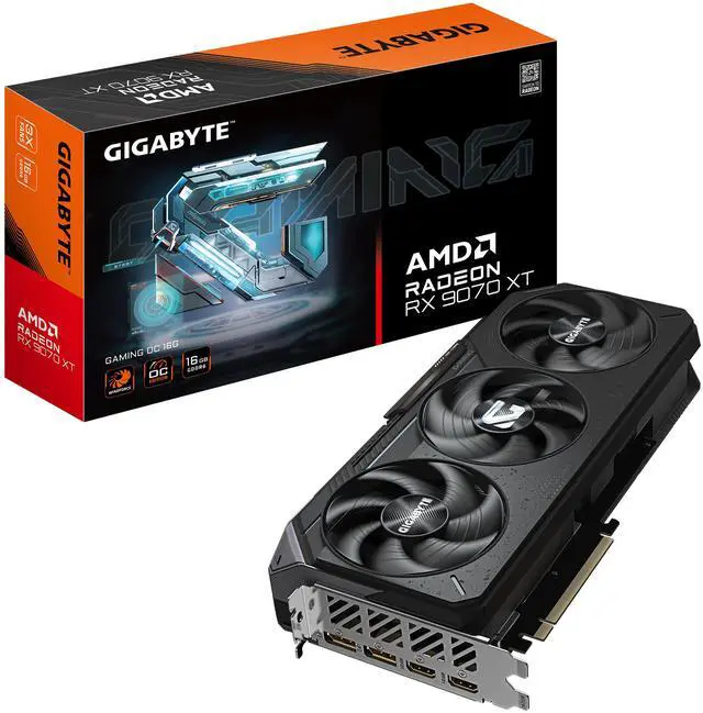 GIGABYTE Gaming Radeon RX 9070 XT 16GB GDDR6 PCI Express 5 0 x16 Graphics Card GV R9070XTGAMING OC 16GD
