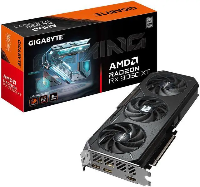GIGABYTE Gaming Radeon RX 9060 XT 16GB GDDR6 PCI Express 5 0 x16 ATX Graphics Card GV R9060XTGAMING OC 16GD RX 9060XT