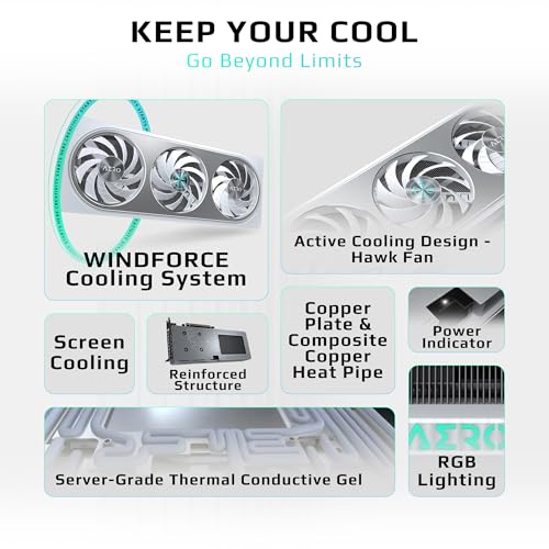 GIGABYTE Tarjeta gráfica GeForce RTX 5060 Ti AERO OC 16G, 16 GB 128 bits GDDR7, PCIe 5.0, sistema de refrigeración WINDFORCE, tarjeta de video GV-N506TAERO OC-16GD