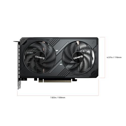 GIGABYTE GeForce RTX 5050 WINDFORCE OC 8G Graphics Card  8GB 128 bit GDDR6  PCIe 5 0  WINDFORCE Cooling System  GV N5050WF2OC 8GD Video Card