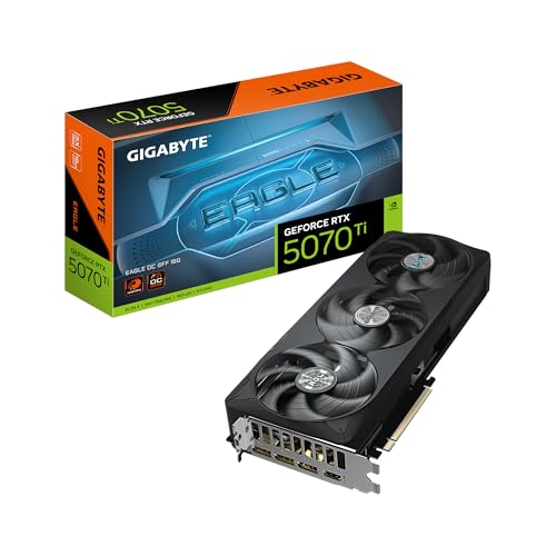 GIGABYTE GeForce RTX 5070 Ti Eagle OC SFF 16G Graphics Card  16GB 256 bit GDDR7  PCIe 5 0  WINDFORCE Cooling System  GV N507TEAGLE OC 16GD Video Card