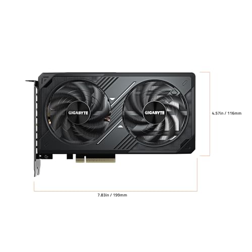 GIGABYTE GeForce RTX 5060 WINDFORCE OC 8G Graphics Card  8GB 128 bit GDDR7  PCIe 5 0  WINDFORCE Cooling System  GV N5060WF2OC 8GD Video Card