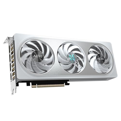GIGABYTE GeForce RTX 5060 AERO OC 8G Graphics Card  8GB 128 bit GDDR7  PCIe 5 0  WINDFORCE Cooling System  GV N5060AERO OC 8GD Video Card