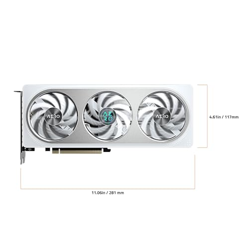 GIGABYTE GeForce RTX 5060 AERO OC 8G Graphics Card  8GB 128 bit GDDR7  PCIe 5 0  WINDFORCE Cooling System  GV N5060AERO OC 8GD Video Card