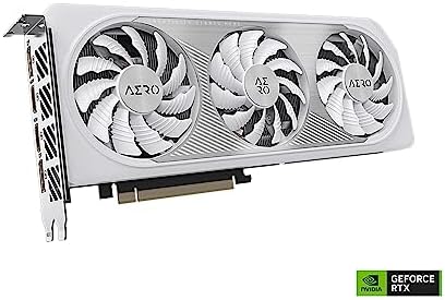 GIGABYTE GeForce RTX 5060 AERO OC 8G Graphics Card  8GB 128 bit GDDR7  PCIe 5 0  WINDFORCE Cooling System  GV N5060AERO OC 8GD Video Card