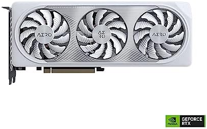 GIGABYTE GeForce RTX 5060 AERO OC 8G Graphics Card  8GB 128 bit GDDR7  PCIe 5 0  WINDFORCE Cooling System  GV N5060AERO OC 8GD Video Card