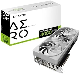 GIGABYTE GeForce RTX 4080 Super AERO OC 16G Graphics Card  3X WINDFORCE Fans  16GB 256 bit GDDR6X  GV N408SAERO OC 16GD Video Card