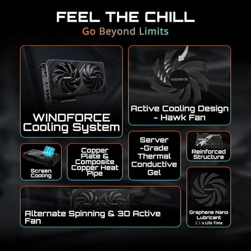 GIGABYTE GeForce RTX 5060 Ti WINDFORCE 16G Graphics Card  16GB 128 bit GDDR7  PCIe 5 0  WINDFORCE Cooling System  GV N506TWF2 16GD Video Card