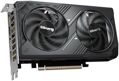 GIGABYTE GeForce RTX 5050 WINDFORCE OC 8G Graphics Card  8GB 128 bit GDDR6  PCIe 5 0  WINDFORCE Cooling System  GV N5050WF2OC 8GD Video Card