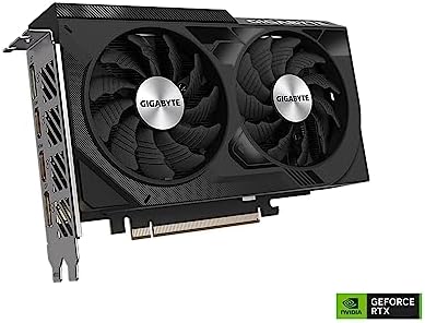 GIGABYTE GeForce RTX 5060 WINDFORCE OC 8G Graphics Card  8GB 128 bit GDDR7  PCIe 5 0  WINDFORCE Cooling System  GV N5060WF2OC 8GD Video Card