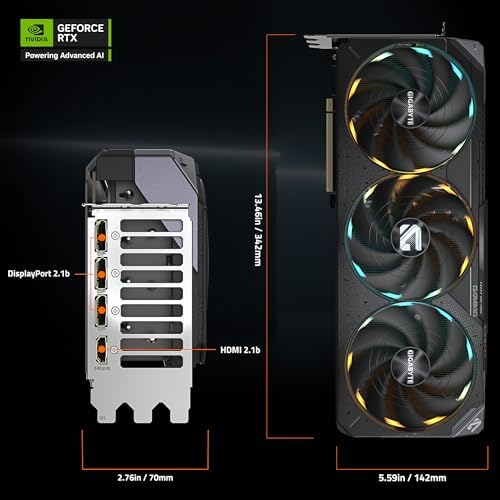 GIGABYTE GeForce RTX 5080 WINDFORCE OC SFF 16G Graphics Card  WINDFORCE Cooling System  16GB 256 bit GDDR7  GV N5080WF3OC 16GD Video Card