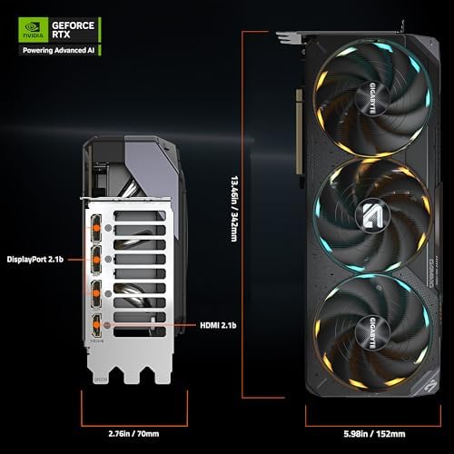 GIGABYTE GeForce RTX 5090 Gaming OC 32G Graphics Card  WINDFORCE Cooling System  32GB 512 bit GDDR7  GV N5090GAMING OC 32GD Video Card