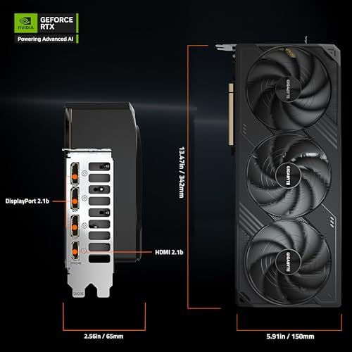 GIGABYTE GeForce RTX 5090 Gaming OC 32G Graphics Card  WINDFORCE Cooling System  32GB 512 bit GDDR7  GV N5090GAMING OC 32GD Video Card