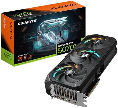 GIGABYTE GeForce RTX 5070 Ti WINDFORCE OC SFF 16G Graphics Card  16GB 256 bit GDDR7  PCIe 5 0  WINDFORCE Cooling System  GV N507TWF3OC 16GD Video Card