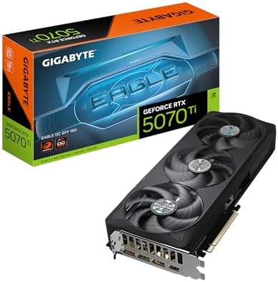 GIGABYTE GeForce RTX 5070 Ti Gaming OC 16G Graphics Card  16GB 256 bit GDDR7  PCIe 5 0  WINDFORCE Cooling System  GV N507TGAMING OC 16GD Video Card