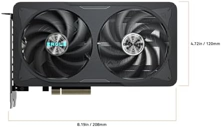 GIGABYTE GeForce RTX 5060 WINDFORCE OC 8G Graphics Card  8GB 128 bit GDDR7  PCIe 5 0  WINDFORCE Cooling System  GV N5060WF2OC 8GD Video Card