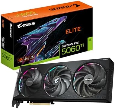 GIGABYTE GeForce RTX 5060 Ti Eagle MAX OC 16G Graphics Card  16GB 128 bit GDDR7  PCIe 5 0  WINDFORCE Cooling System  GV N506TEAGLEMAX OC 16GD Video Card