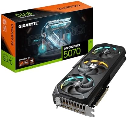 Tarjeta gráfica GIGABYTE GeForce RTX 5070 Gaming OC 12G, 12GB 192-bit GDDR7, PCIe 5.0, sistema de enfriamiento WINDFORCE, tarjeta de video GV-N5070GAMING OC-12GD