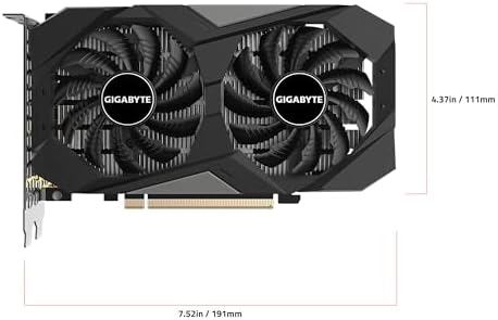 GIGABYTE GeForce RTX 3050 WINDFORCE OC V2 6G Graphics Card  2X WINDFORCE Fans  6GB GDDR6 96 bit GDDR6  GV N3050WF2OCV2 6GD Graphics Card